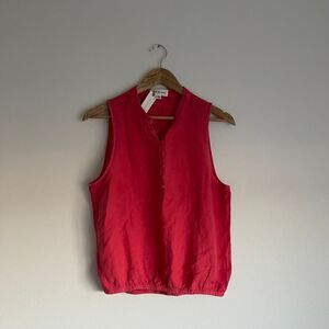 NWT‎ Anthropologie Cloth and Stone Linen Blend Henley Tank Size Medium